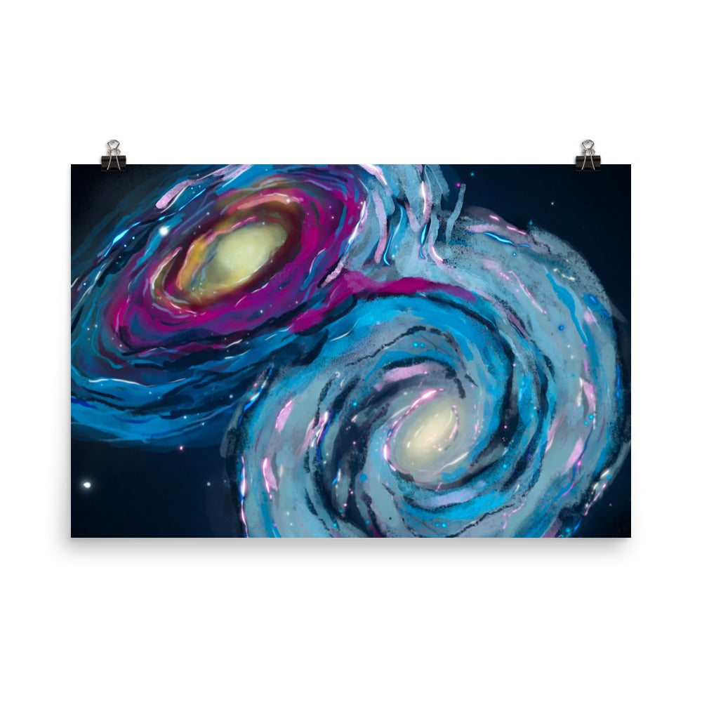 Colliding Galaxies Poster
