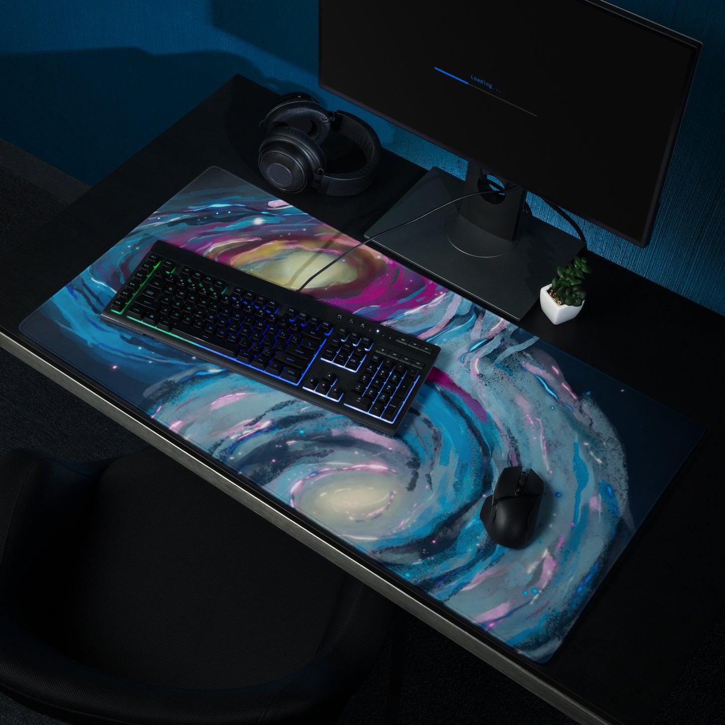 Colliding Galaxies Gaming Mousepad