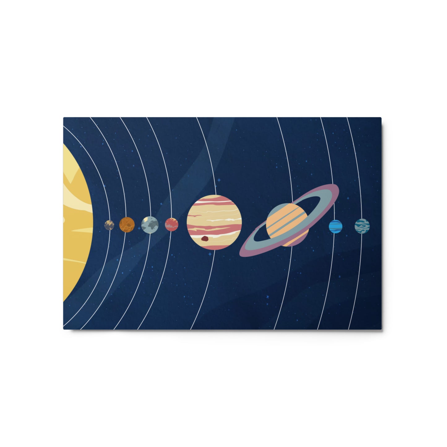 Metal prints of the Solar System