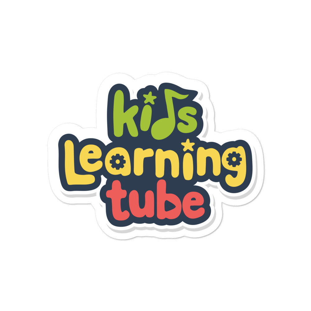 Kids Learning Tube Stacked Logo Bubble-free stickers