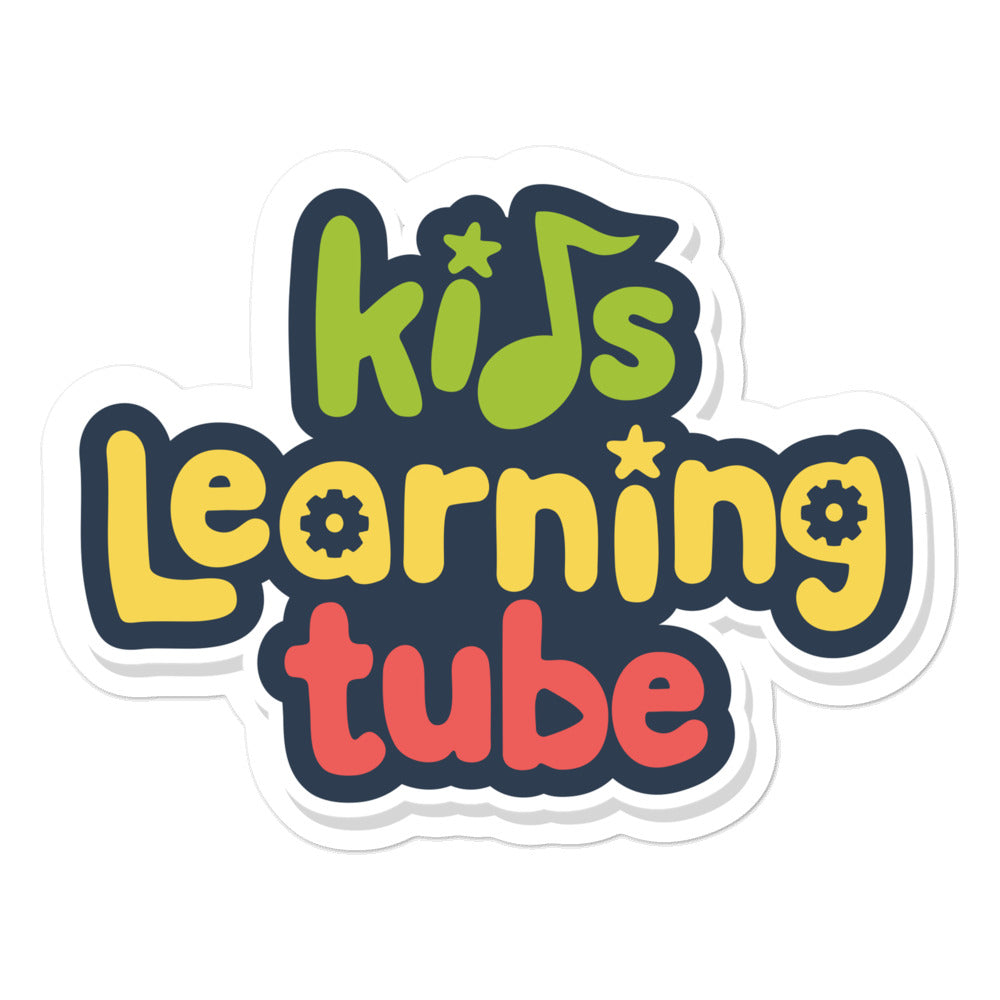 Kids Learning Tube Stacked Logo Bubble-free stickers