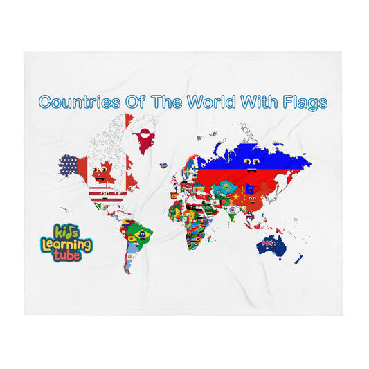 Countries of the World -Throw Blanket
