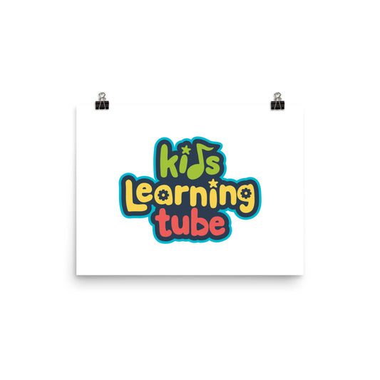 Kids Learning Tube Logo Poster (White)