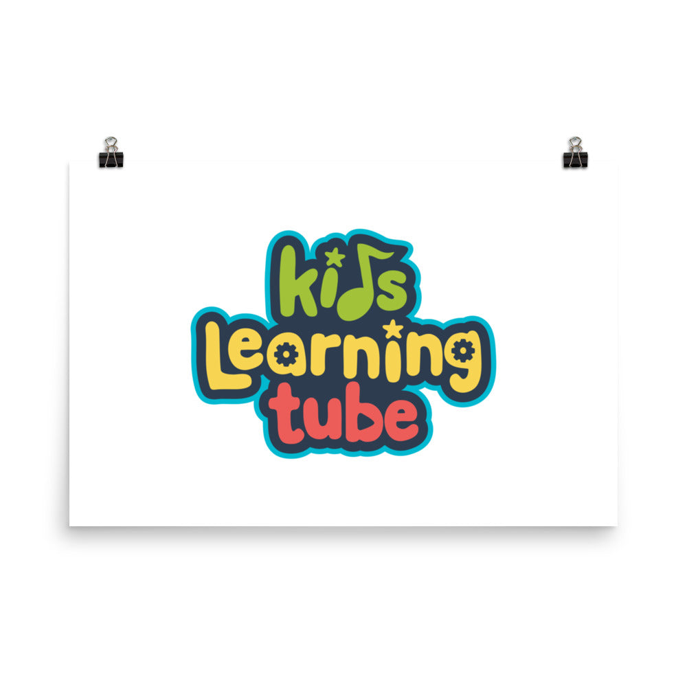 Kids Learning Tube Logo Poster (White)