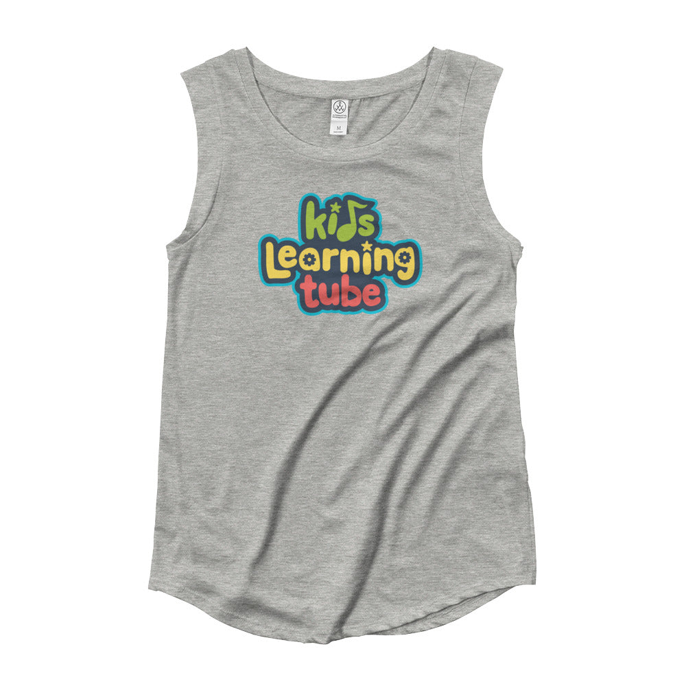 Kids Learning Tube Stacked Logo Women's Cap Sleeve T-Shirt
