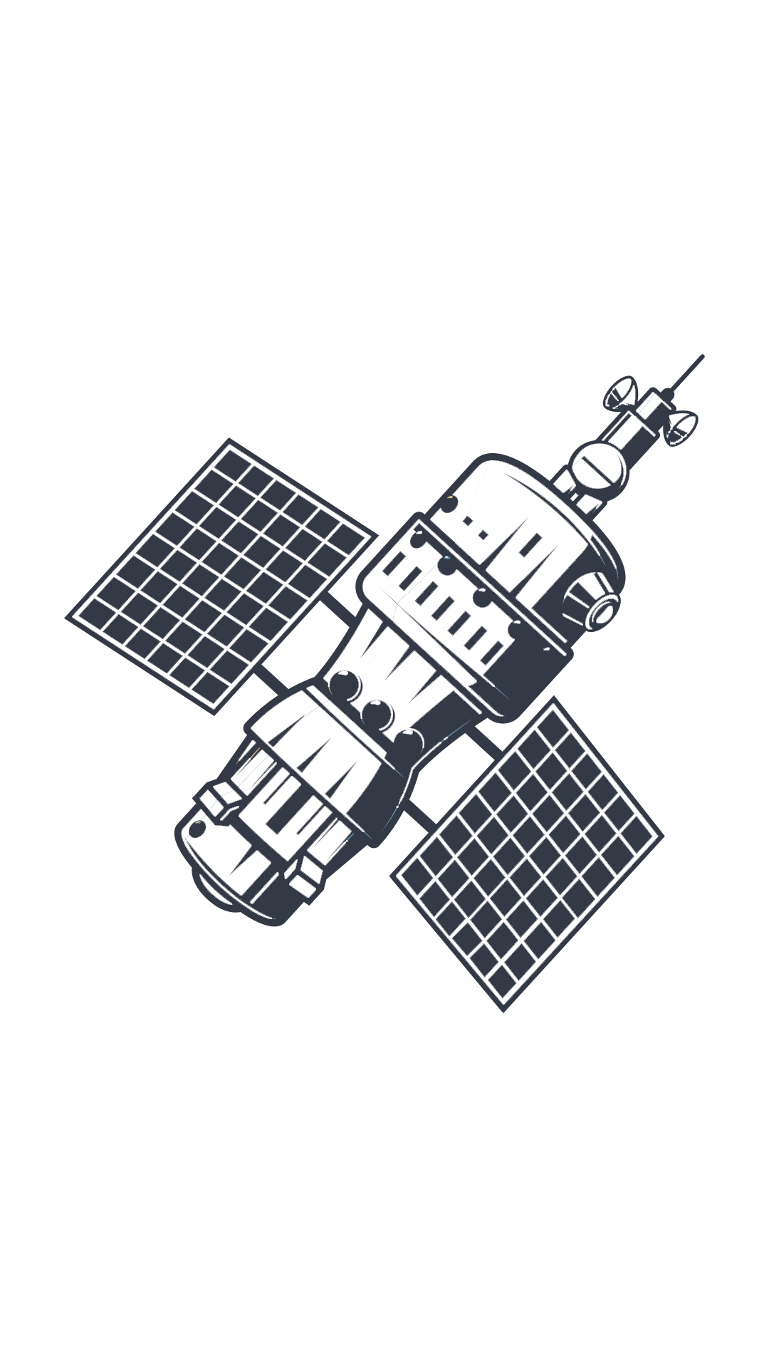 Space Satellite Coloring Sheet