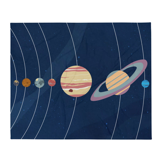 Solar System Throw Blanket