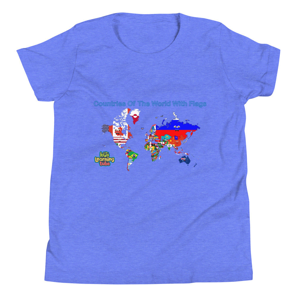 Countries of the World With Flags - Youth Short Sleeve T-Shirt