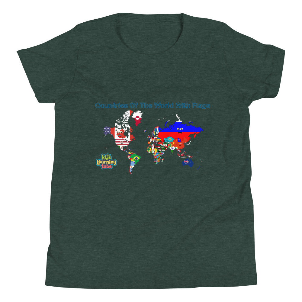 Countries of the World With Flags - Youth Short Sleeve T-Shirt