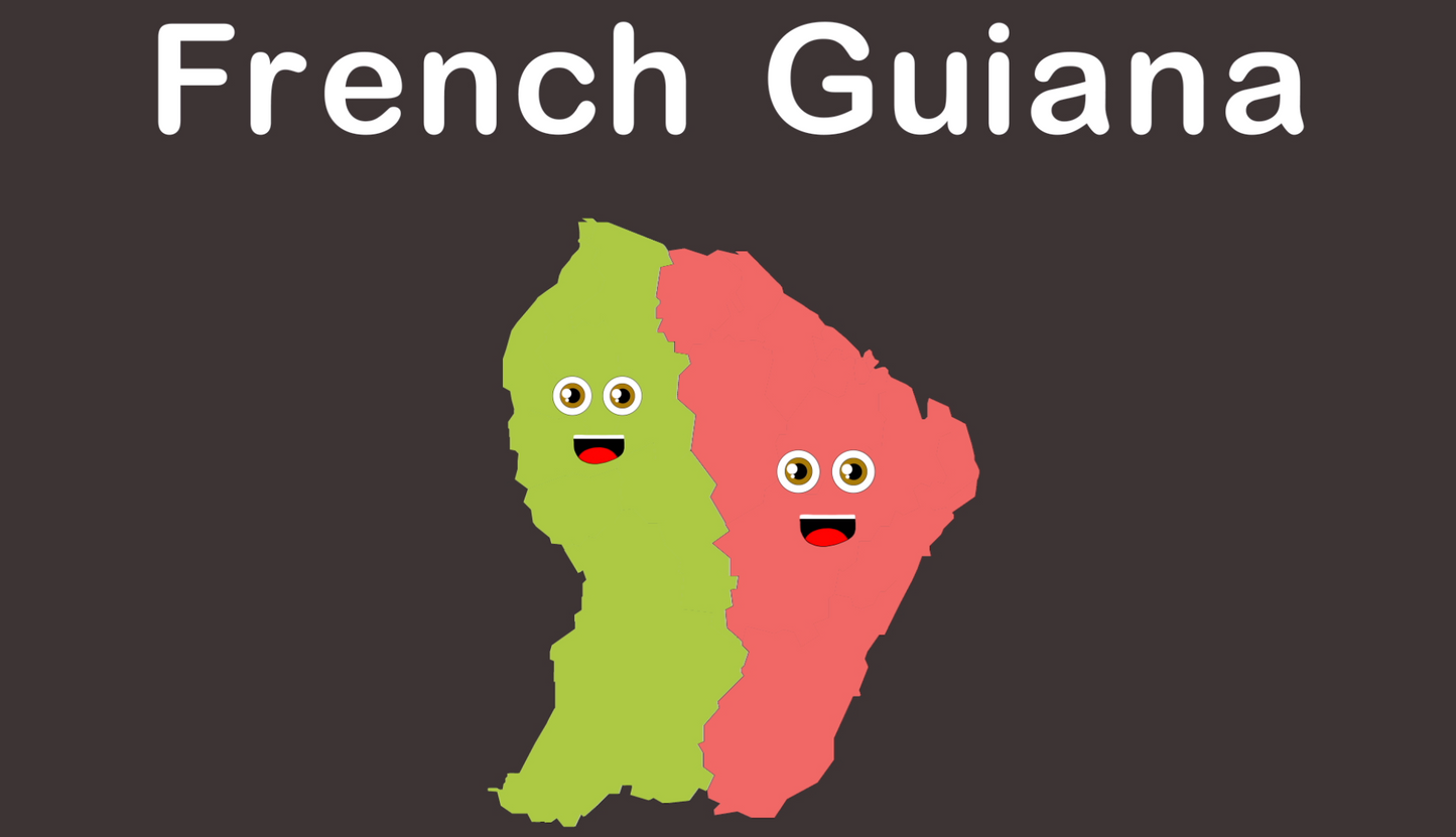 French Guiana Coloring Sheet