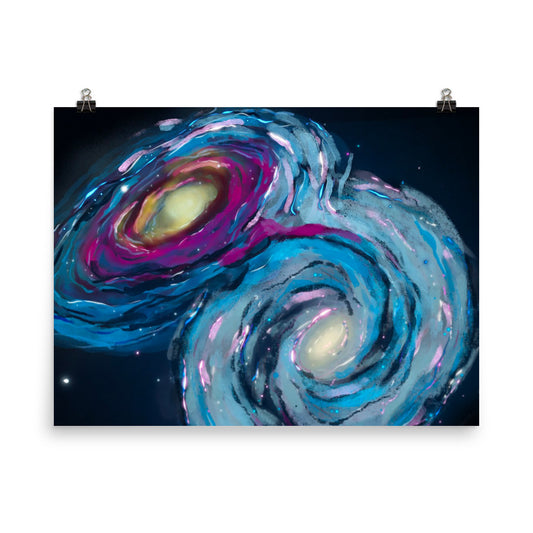 Colliding Galaxies Poster