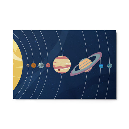 Metal prints of the Solar System