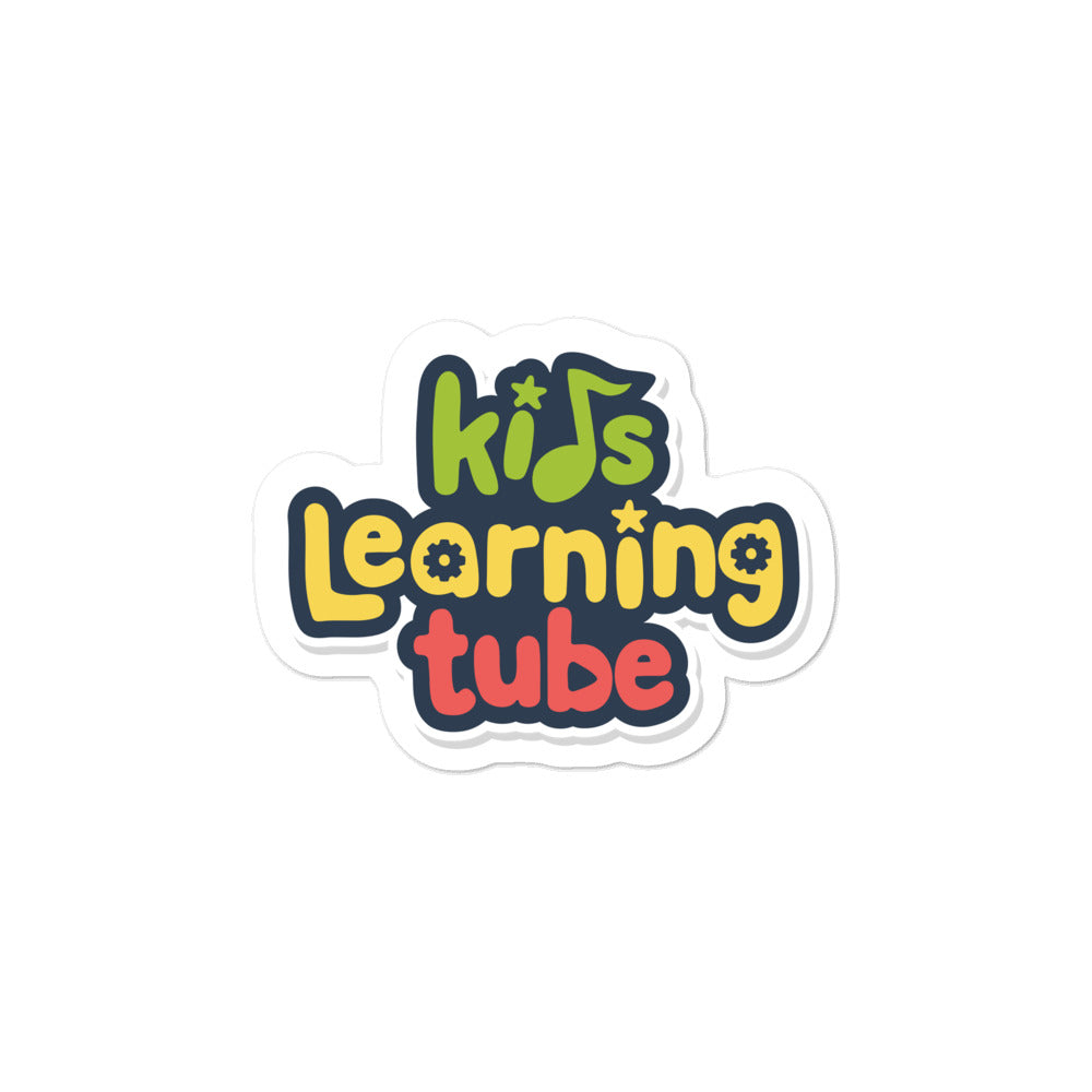 Kids Learning Tube Stacked Logo Bubble-free stickers
