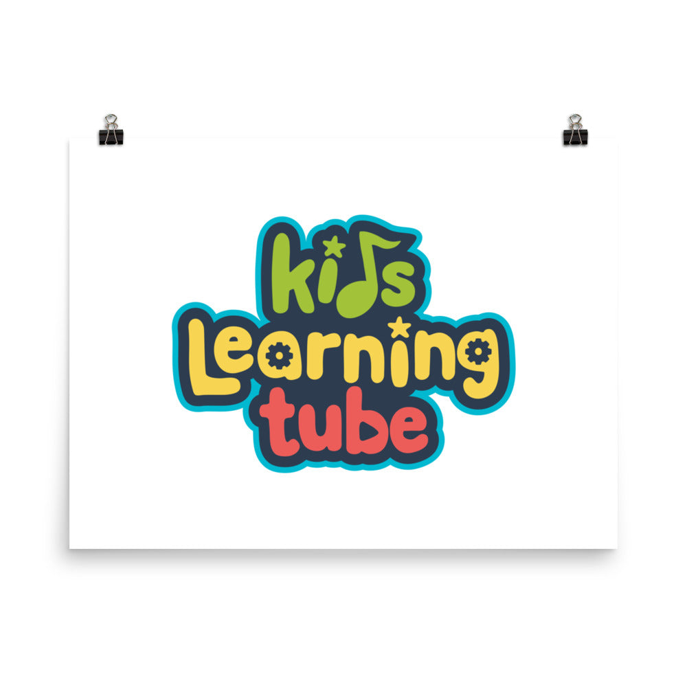 Kids Learning Tube Logo Poster (White)