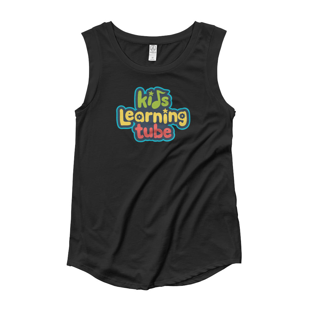 Kids Learning Tube Stacked Logo Women's Cap Sleeve T-Shirt