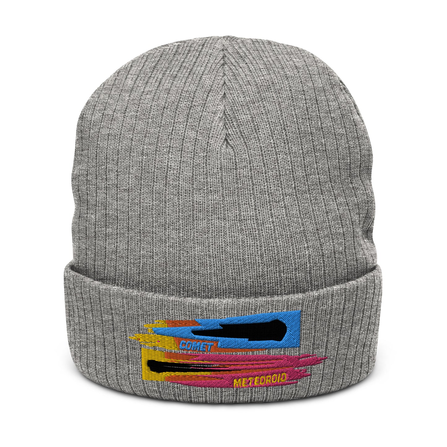 Comet and Meteoroid Ribbed knit beanie