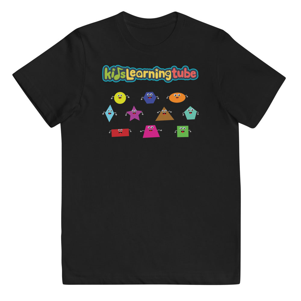Kids Learning Tube Shapes Youth Jersey T-Shirt Black / M