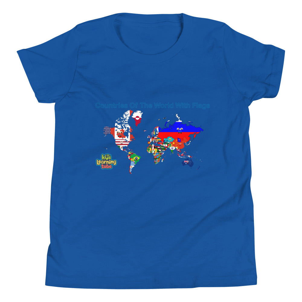 Countries of the World With Flags - Youth Short Sleeve T-Shirt